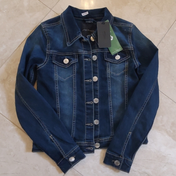 SILVER JEANS EVELYN DARK WASH 250 JACKET L (12-14) - Picture 1 of 5
